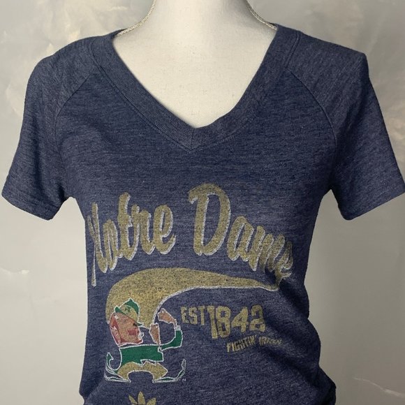 Notre Dame Women's V-Neck Tee - Picture 3 of 6